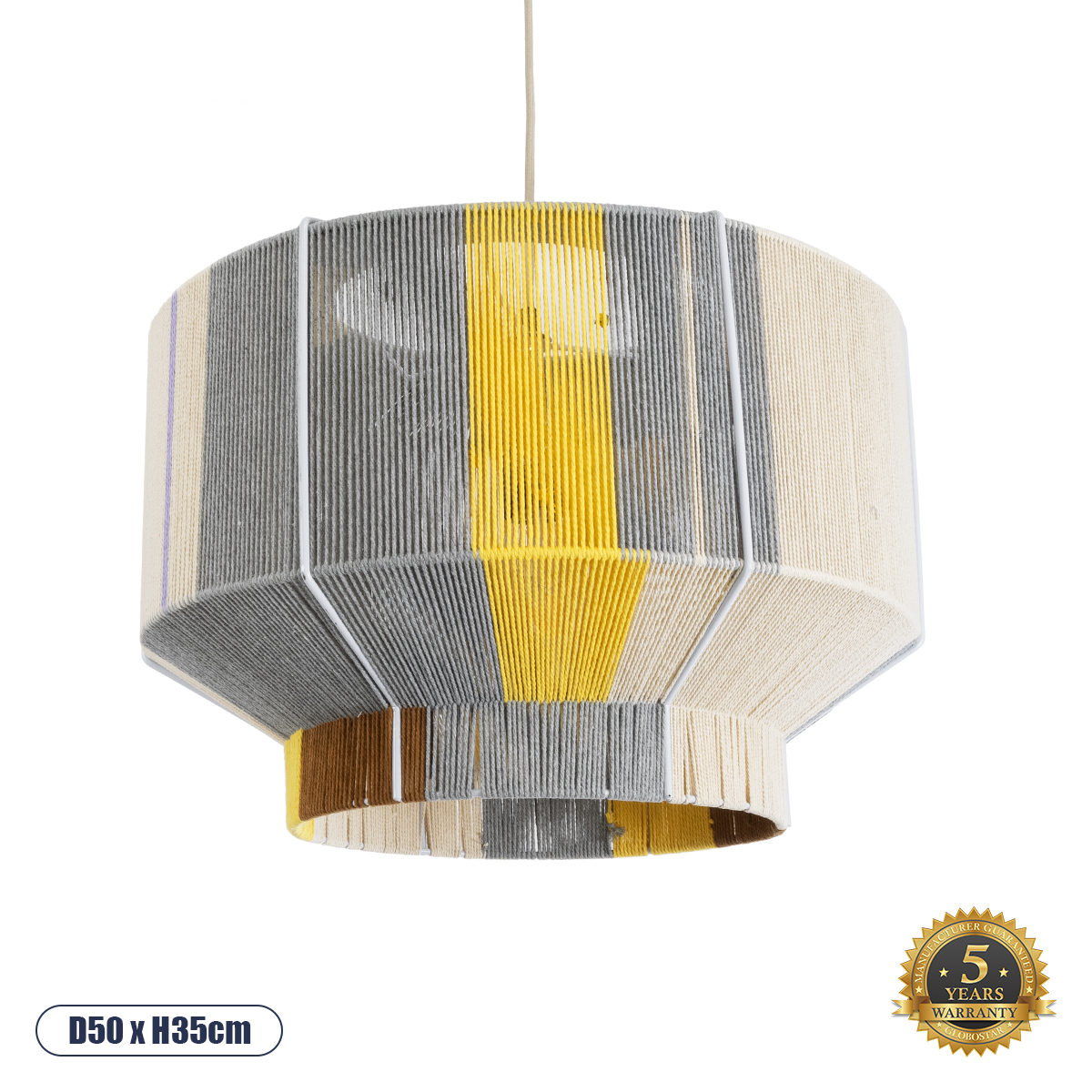 02290 GloboStar® SALERNO 02290 Boho Κρεμαστό Φωτιστικό Καπέλο Μονόφωτο 1 x E27 IP20 Πολύχρωμο Βαμβακερό Νήμα – Μ50 x Π50 x Υ35cm 02290 GloboStar® SALERNO 02290 Boho Κρεμαστό Φωτιστικό Καπέλο Μονόφωτο 1 x E27 IP20 Πολύχρωμο Βαμβακερό Νήμα – Μ50 x Π50 x Υ35cm