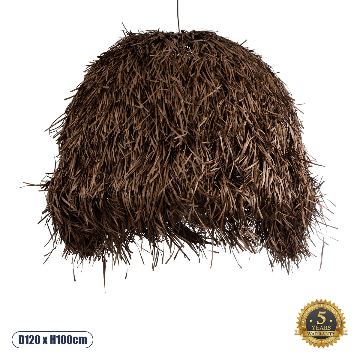 02295 GloboStar® GUADELOUPE 02295 Boho Κρεμαστό Φωτιστικό Καμπάνα Μονόφωτο 1 x E27 IP20 Καφέ Raffia – Μ120 x Π120 x Υ100cm 02295 GloboStar® GUADELOUPE 02295 Boho Κρεμαστό Φωτιστικό Καμπάνα Μονόφωτο 1 x E27 IP20 Καφέ Raffia – Μ120 x Π120 x Υ100cm
