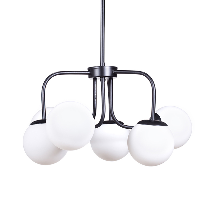 Artekko Tube Φωτιστικό 6φωτο Μεταλλικό Μαύρο (50x50x60)cm Artekko 023-3076