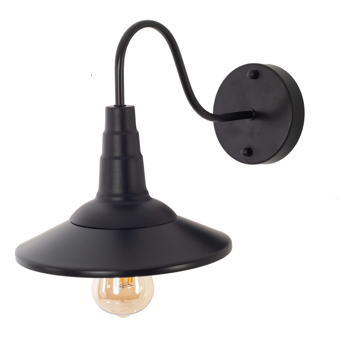 Artekko Aluminum Φωτιστικό Απλίκα Μονόφωτο (Ε27) Μαύρο με Καθρέφτη (29x29x46)cm Artekko 023-3325