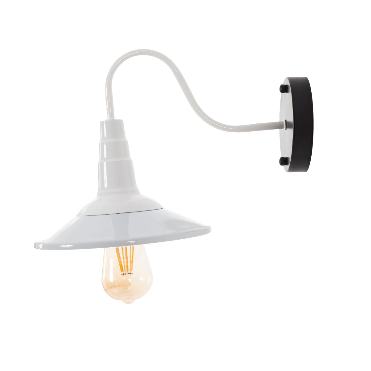 Artekko Aluminum Φωτιστικό Απλίκα Μονόφωτο (Ε27) Λευκό με Καθρέφτη (24x24x14)cm Artekko 023-3326