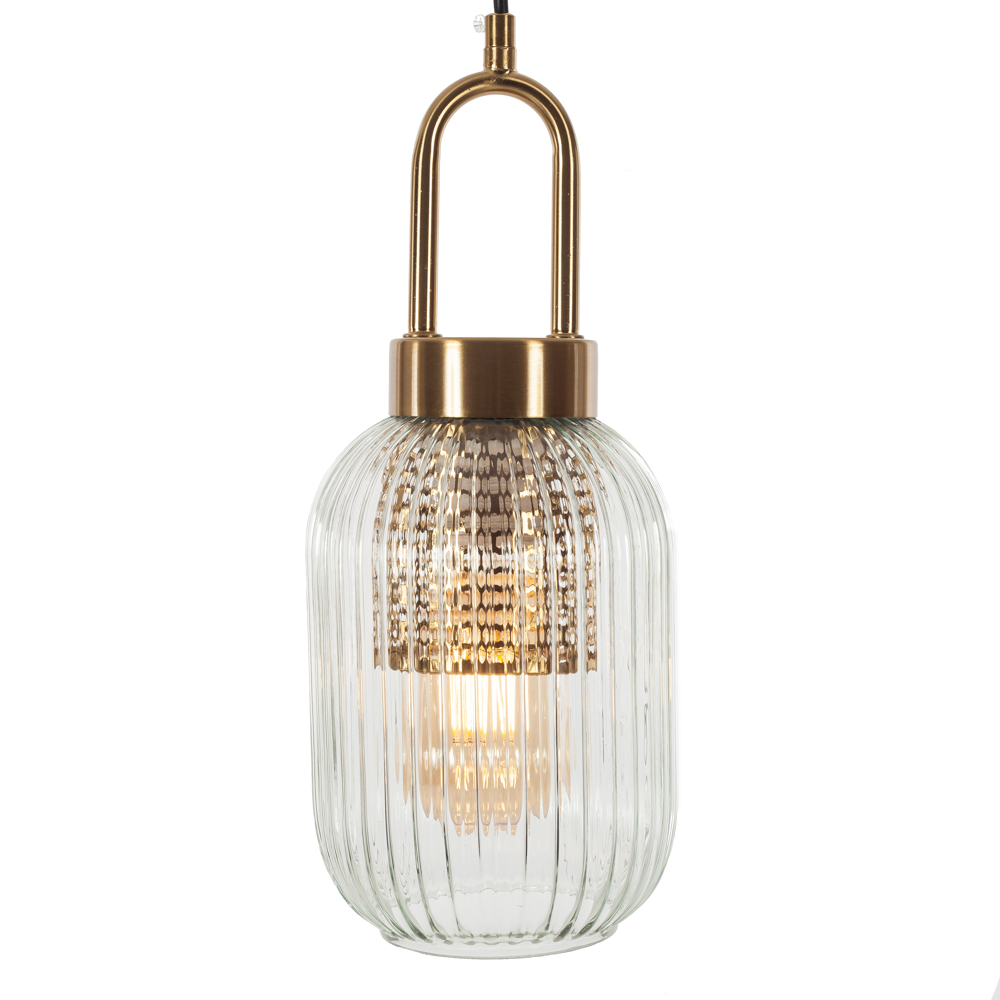 Artekko Glassy Φωτιστικό Οροφής Μονόφωτο (Ε27) Διάφανο Γυαλί/Μέταλλο (15x15x35)cm Artekko 023-3346