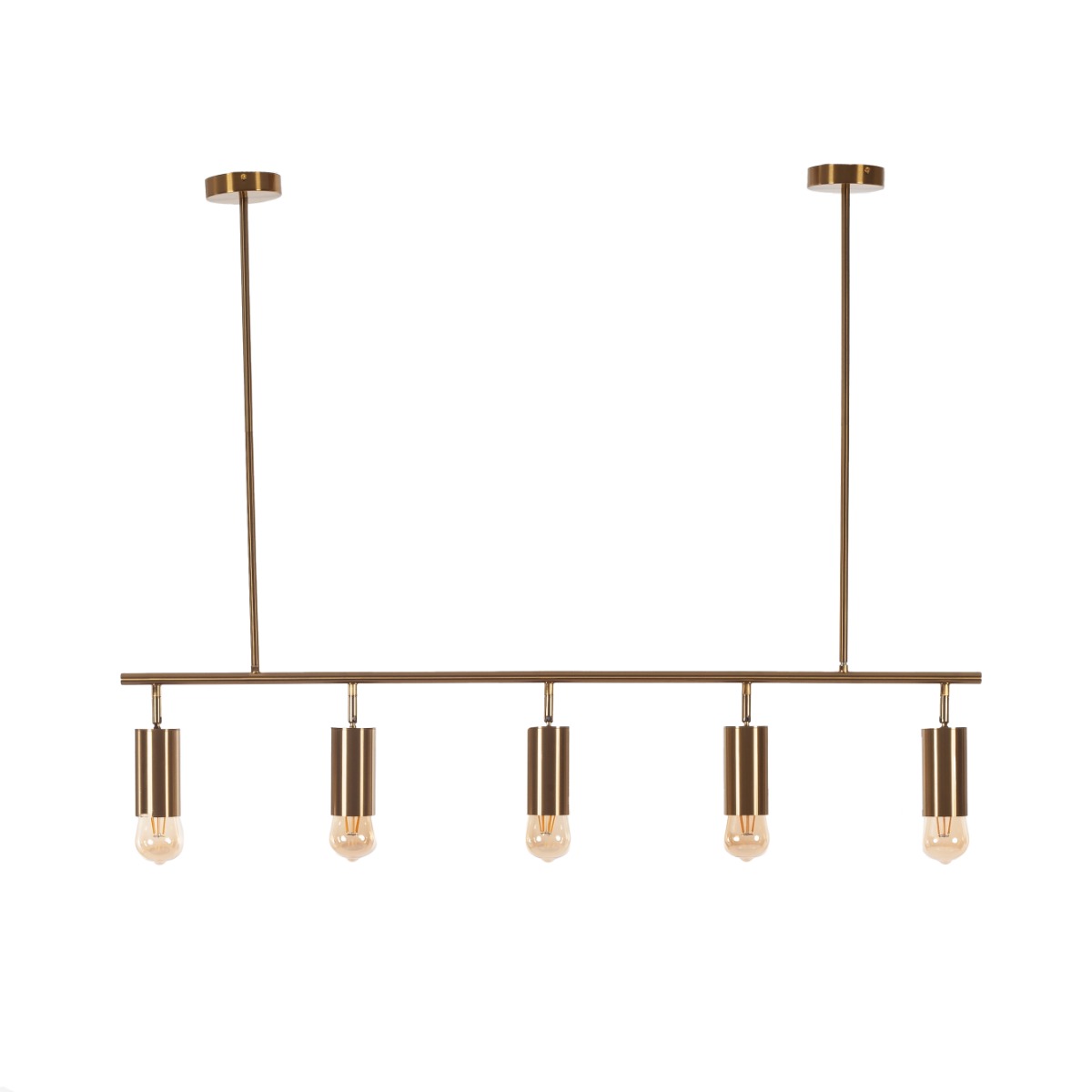 Artekko Iron Φωτιστικό Οροφής 5φωτο (Ε27) Μεταλλικό Χρυσό (110x10x85)cm Artekko 023-3350