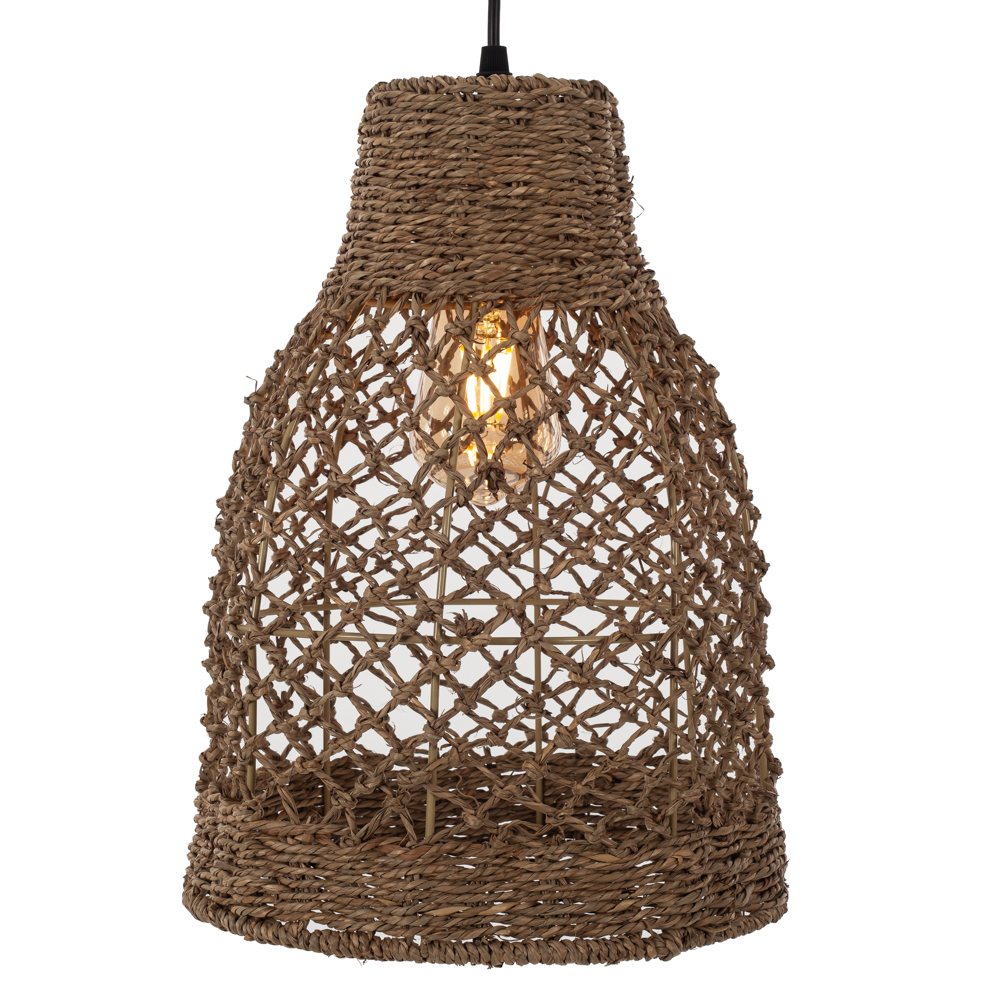 Artekko Bamboo Φωτιστικό Οροφής Μονόφωτο (Ε27) Φυσική Απόχρωση (36x36x40)cm Artekko 023-3352