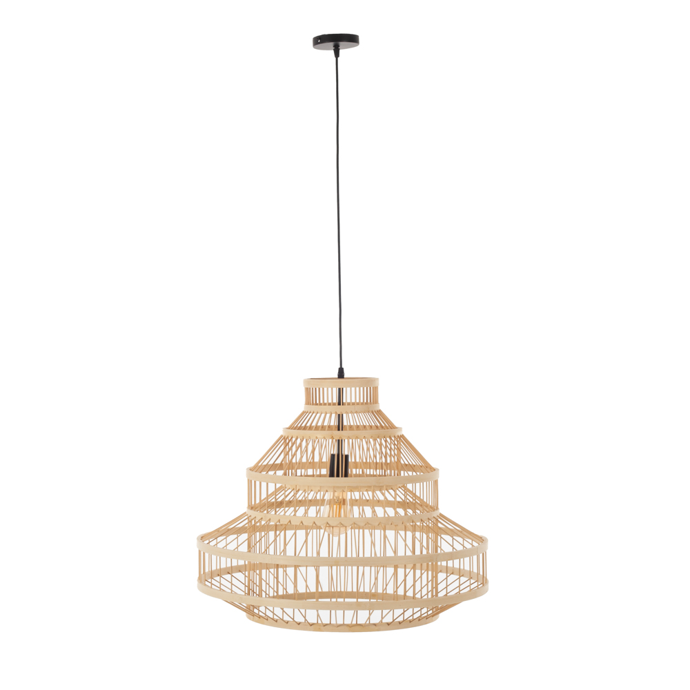 Artekko Bamboo Φωτιστικό Οροφής Μονόφωτο (Ε27) Φυσική Απόχρωση (70x70x55)cm Artekko 023-3360