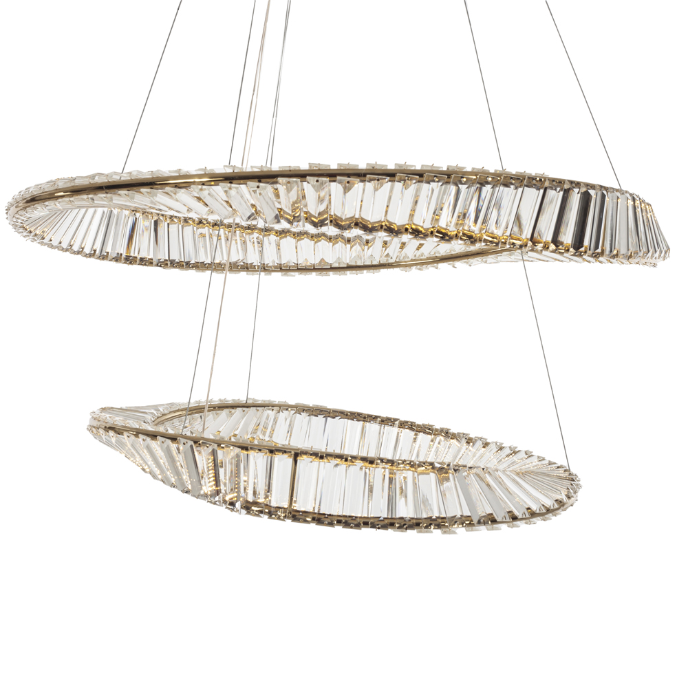 Artekko Iron Φωτιστικό Οροφής LED Χρυσό Μεταλλικό με Κρύσταλλα (60x60x20)cm 15w 3000K Artekko 023-3369