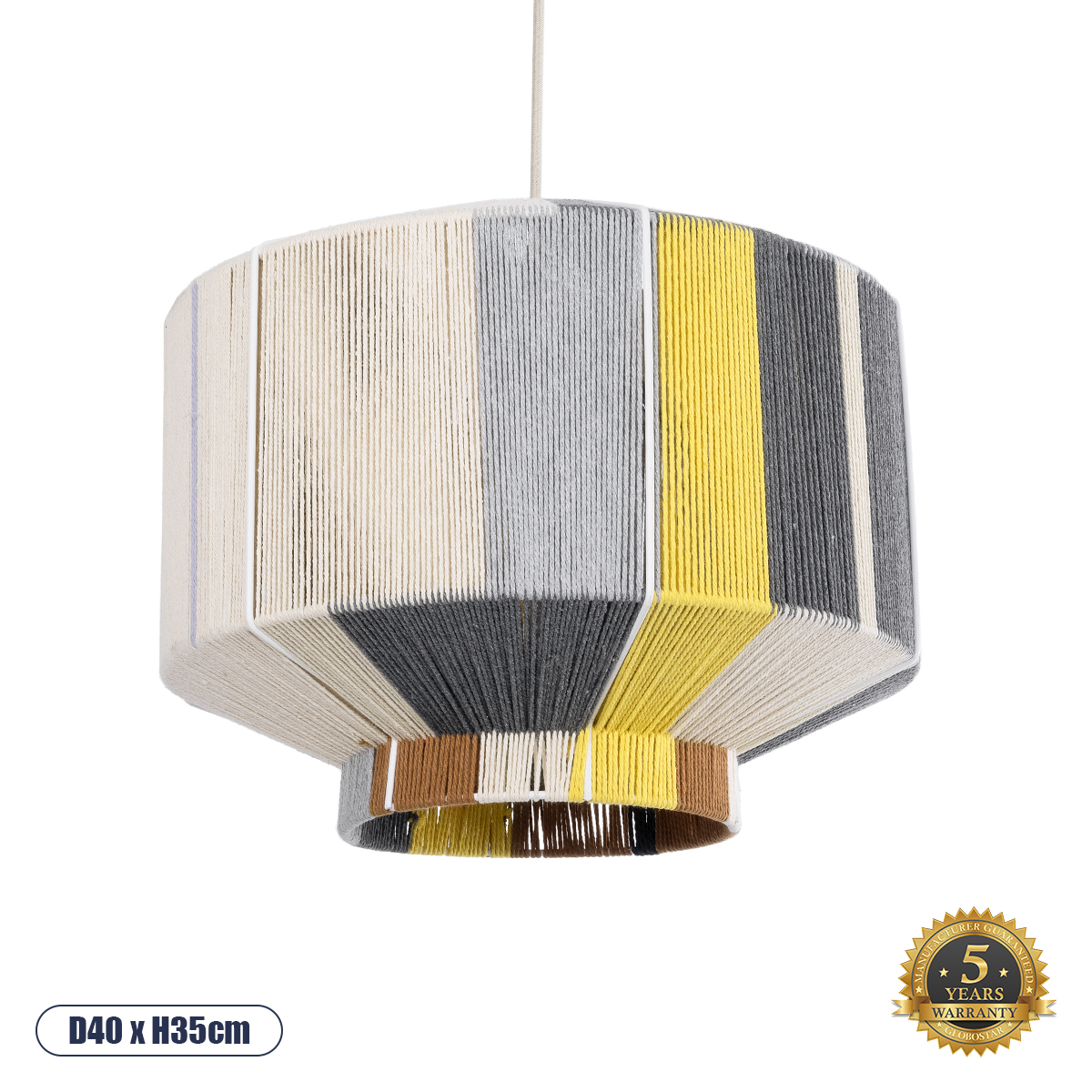 02388 GloboStar® SALERNO 02388 Boho Κρεμαστό Φωτιστικό Καπέλο Μονόφωτο 1 x E27 IP20 Πολύχρωμο Βαμβακερό Νήμα – Μ40 x Π40 x Υ35cm 02388 GloboStar® SALERNO 02388 Boho Κρεμαστό Φωτιστικό Καπέλο Μονόφωτο 1 x E27 IP20 Πολύχρωμο Βαμβακερό Νήμα – Μ40 x Π40 x Υ35cm
