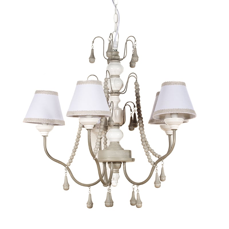 Artekko Plafond Μεταλλικό Μπεζ Πεντάφωτο Φωτιστικό Οροφής (E14) - με καπέλα Artekko 027-5009