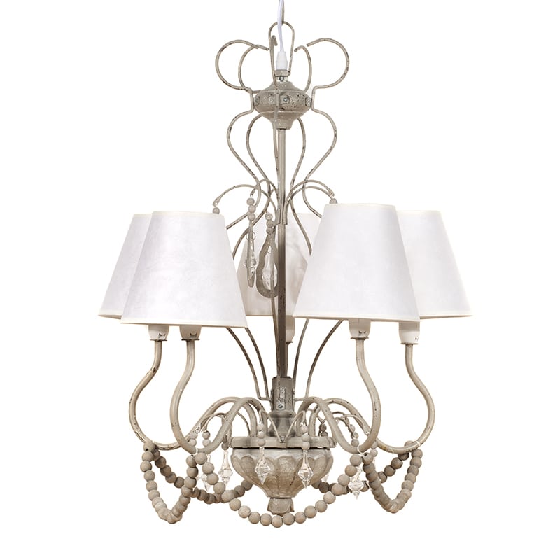 Artekko Cage Μεταλλικό Μπεζ Πεντάφωτο Φωτιστικό Οροφής (E14)  - χωρίς καπέλα Artekko 027-5012