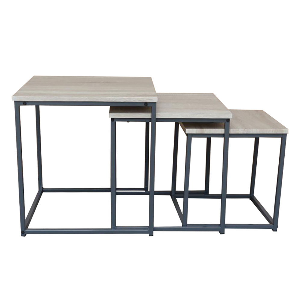 Liberta PLEGMA COFFEE TABLE SET 3ΤΕΜ SONOMA ΜΑΥΡΟ 48x48xH50cm 48x48xH50cm 04-0575 Liberta PLEGMA COFFEE TABLE SET 3ΤΕΜ SONOMA ΜΑΥΡΟ 48x48xH50cm 48x48xH50cm 04-0575