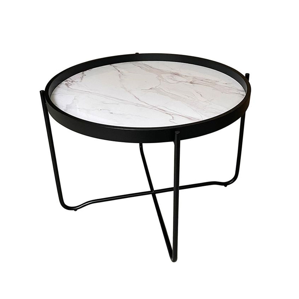 Liberta ALABASTER COFFEE TABLE ΛΕΥΚΟ ΜΕ PATTERN ΜΑΥΡΟ 63x63xH42cm 63x63xH42cm 04-0797 Liberta ALABASTER COFFEE TABLE ΛΕΥΚΟ ΜΕ PATTERN ΜΑΥΡΟ 63x63xH42cm 63x63xH42cm 04-0797