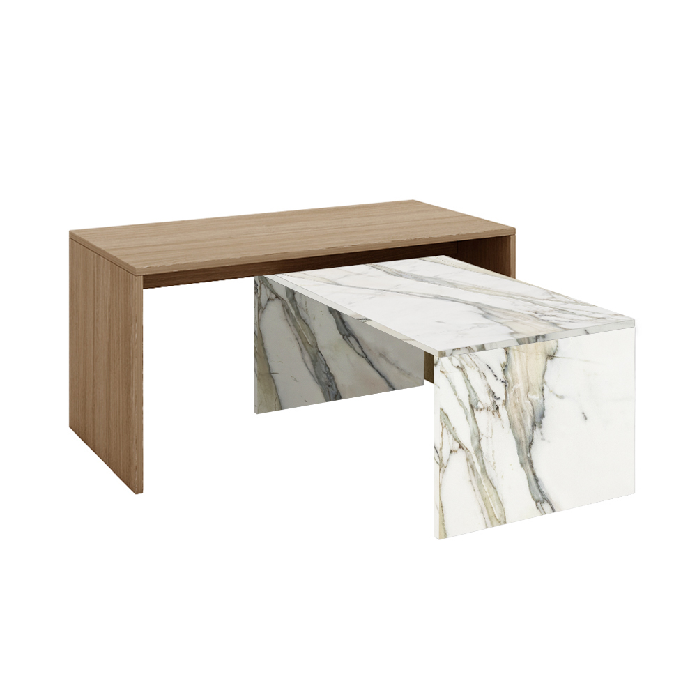 Liberta TUNUSIA COFFEE TABLE ARTISAN OAK TUNUSIA ΜΑΡΜΑΡΟ 90x45xH45cm 90x45xH45cm 04-0835