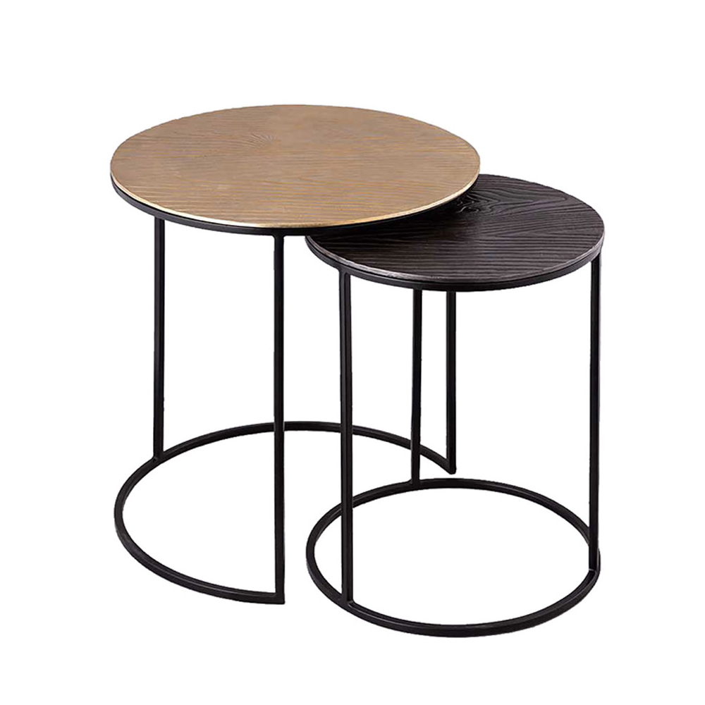 Liberta BOISE SIDE TABLE SET 2ΤΕΜ ΧΡΥΣΟ ROUGH WASHED ΓΚΡΙ ROUGH WASHED ΜΑΥΡΟ 52x52xH59cm 52x52xH59cm 04-0874 Liberta BOISE SIDE TABLE SET 2ΤΕΜ ΧΡΥΣΟ ROUGH WASHED ΓΚΡΙ ROUGH WASHED ΜΑΥΡΟ 52x52xH59cm 52x52xH59cm 04-0874
