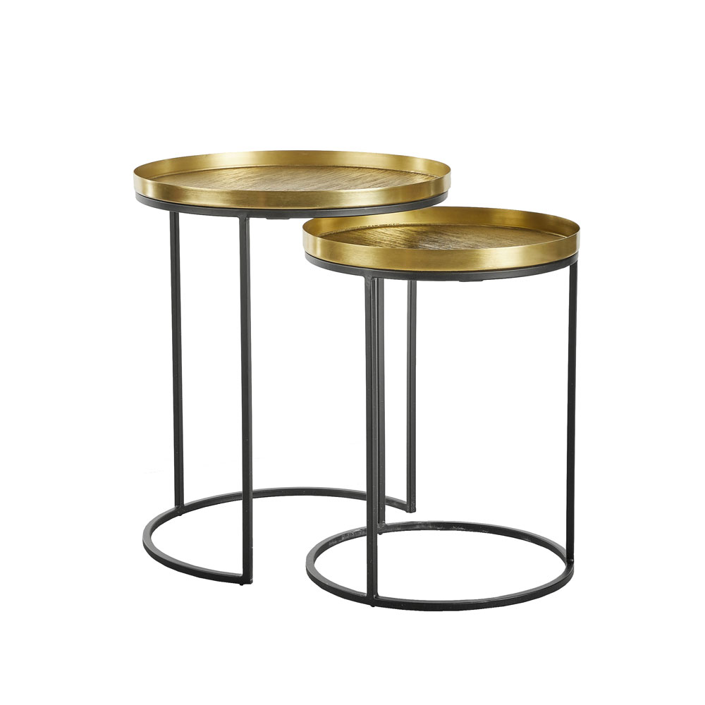 Liberta TOTALE SIDE TABLE SET 2ΤΕΜ BRASS ANTIQUE ΜΑΥΡΟ 49x49xH56cm 49x49xH56cm 04-0878 Liberta TOTALE SIDE TABLE SET 2ΤΕΜ BRASS ANTIQUE ΜΑΥΡΟ 49x49xH56cm 49x49xH56cm 04-0878