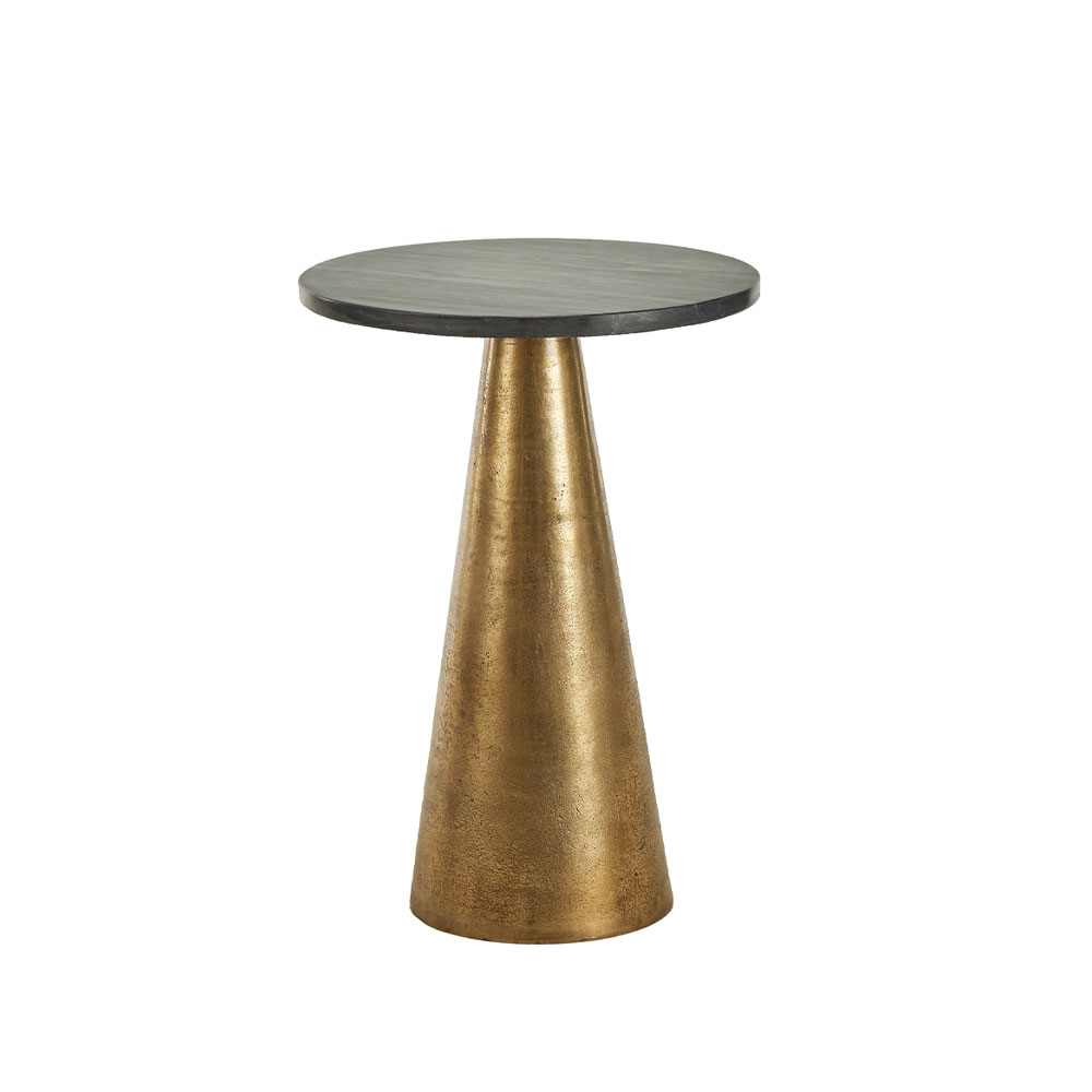 Liberta CONO COFFEE TABLE ΜΑΥΡΟ ANTIQUE BRASS 36x36xH51cm 36x36xH51cm 04-0884 Liberta CONO COFFEE TABLE ΜΑΥΡΟ ANTIQUE BRASS 36x36xH51cm 36x36xH51cm 04-0884
