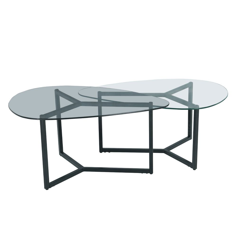 Liberta ROCKS COFFEE TABLE SET 2ΤΕΜ ΔΙΑΦΑΝΟ FUME ΜΑΥΡΟ 82x59xH40cm 82x59xH40cm 04-0915 Liberta ROCKS COFFEE TABLE SET 2ΤΕΜ ΔΙΑΦΑΝΟ FUME ΜΑΥΡΟ 82x59xH40cm 82x59xH40cm 04-0915