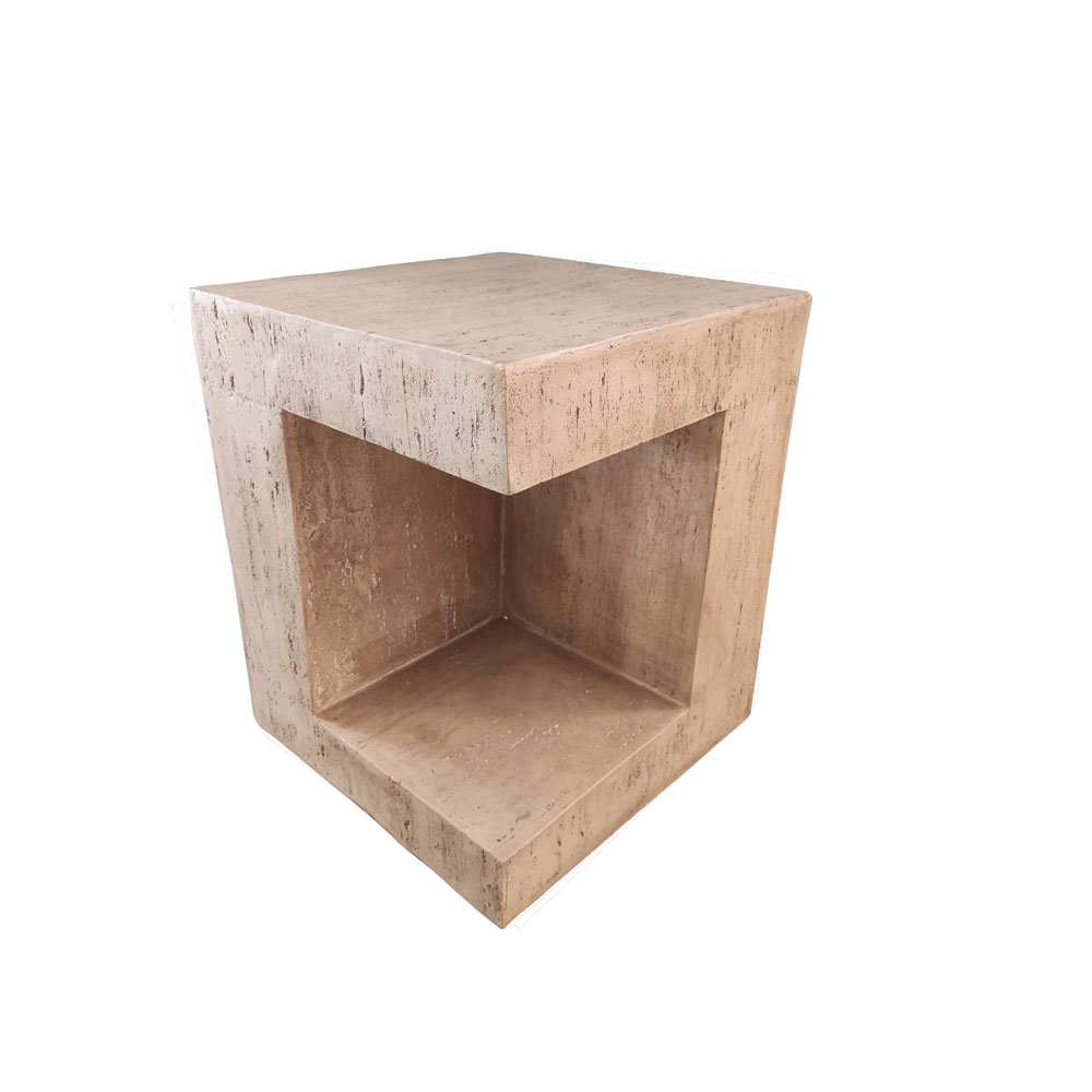 Liberta PYRAMIS SIDE TABLE BEIGE 38,5×38,5xH46cm 38,5×38,5xH46cm 04-1089