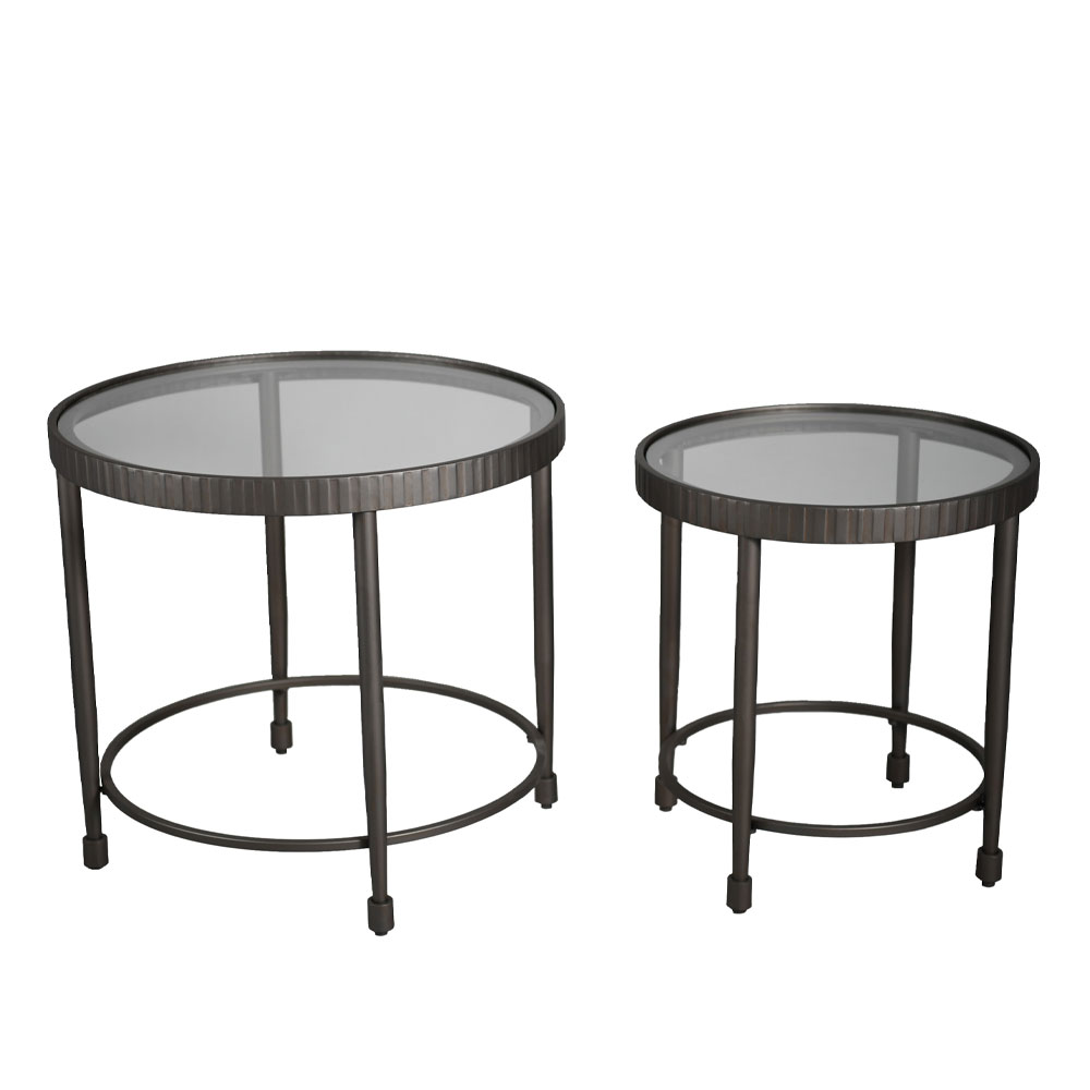 Liberta GRANAZ SIDE TABLE SET 2ΤΕΜ ΜΑΥΡΟ ΜΑΥΡΟ 65x65xH60cm 65x65xH60cm 04-1103 Liberta GRANAZ SIDE TABLE SET 2ΤΕΜ ΜΑΥΡΟ ΜΑΥΡΟ 65x65xH60cm 65x65xH60cm 04-1103