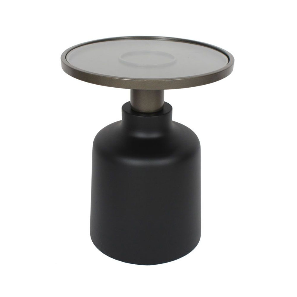 Liberta BOW SIDE TABLE ΜΑΥΡΟ 45x45xH55cm 45x45xH55cm 04-1130