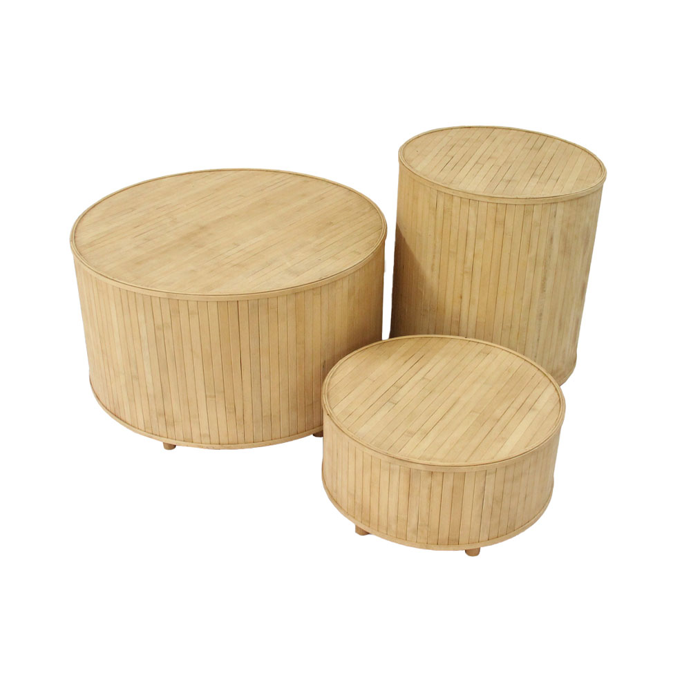 Liberta RIBBONS SIDE TABLE SET 3ΤΕΜ ΦΥΣΙΚΟ 61x61xH34cm 61x61xH34cm 04-1161 Liberta RIBBONS SIDE TABLE SET 3ΤΕΜ ΦΥΣΙΚΟ 61x61xH34cm 61x61xH34cm 04-1161