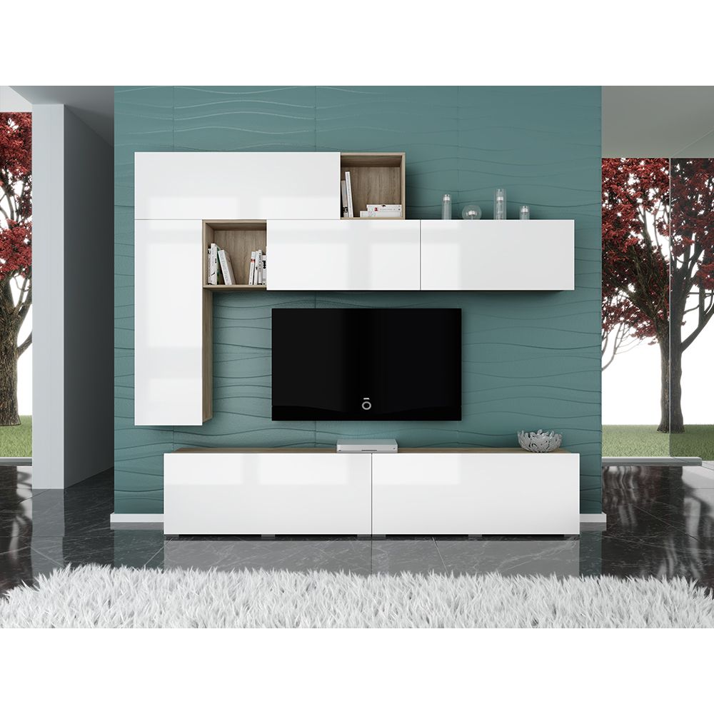 SIGMA ΣΥΝΘΕΤΟ SONOMA ΣΚΟΥΡΟ ΛΕΥΚΟ HIGH GLOSS 240x40xH210cm 05-0257 SIGMA ΣΥΝΘΕΤΟ SONOMA ΣΚΟΥΡΟ ΛΕΥΚΟ HIGH GLOSS 240x40xH210cm 05-0257