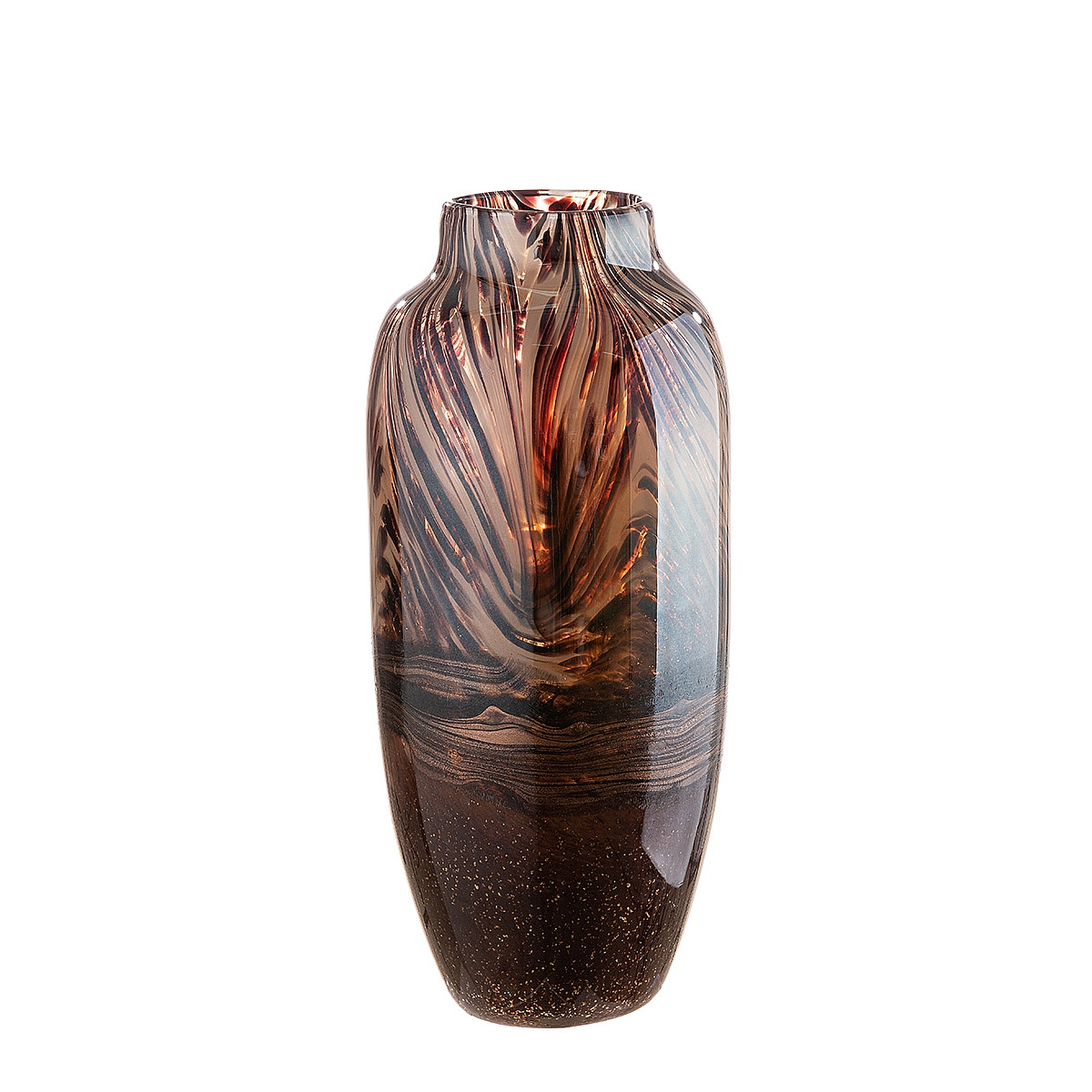 Βάζο ArteLibre Καφέ Γυαλί 17.5×17.5x37cm Βάζο ArteLibre Καφέ Γυαλί 17.5×17.5x37cm