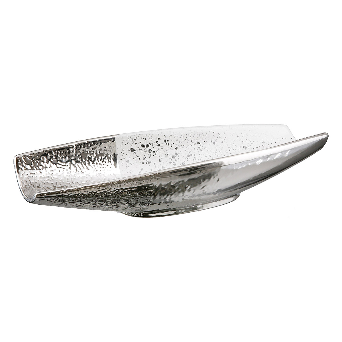 Μπολ ArteLibre Λευκό/Ασημί Κεραμικό 13.5x34x6.5cm Μπολ ArteLibre Λευκό/Ασημί Κεραμικό 13.5x34x6.5cm