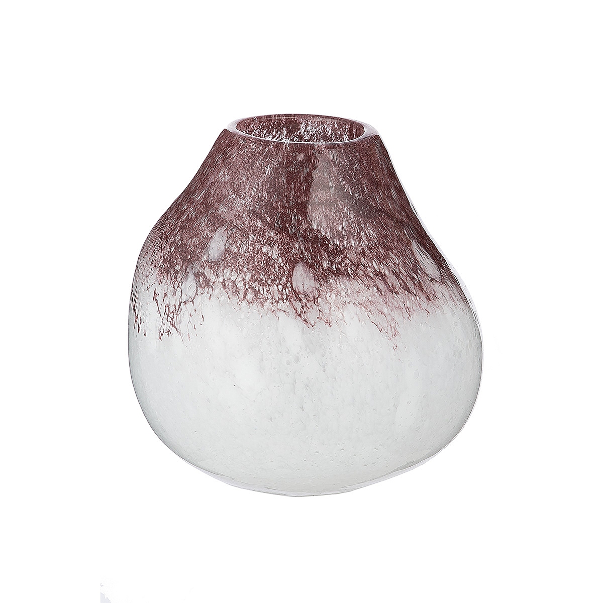 Βάζο ArteLibre Μοβ/Λευκό Γυαλί 15x15x15cm Βάζο ArteLibre Μοβ/Λευκό Γυαλί 15x15x15cm