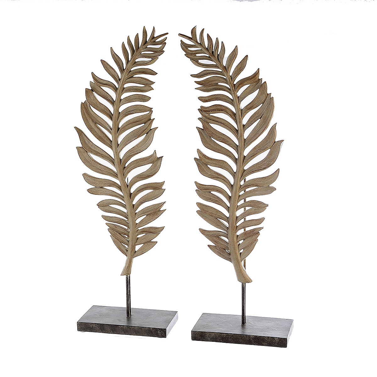 Διακοσμητικό ArteLibre Φύλλο Σε Βάση Εκρού Polyresin 11x22x56cm Σε 2 Σχέδια Διακοσμητικό ArteLibre Φύλλο Σε Βάση Εκρού Polyresin 11x22x56cm Σε 2 Σχέδια
