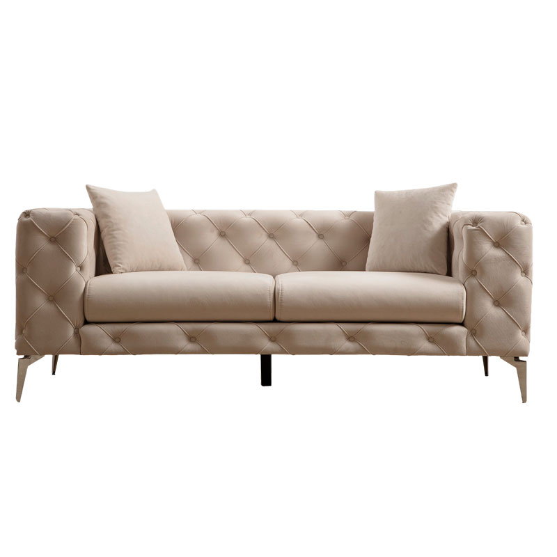 Καναπές 2θέσιος PWF-0579 pakoworld τύπου Chesterfield ύφασμα εκρού 197x90x73εκ 071-001325 Καναπές 2θέσιος PWF-0579 pakoworld τύπου Chesterfield ύφασμα εκρού 197x90x73εκ 071-001325