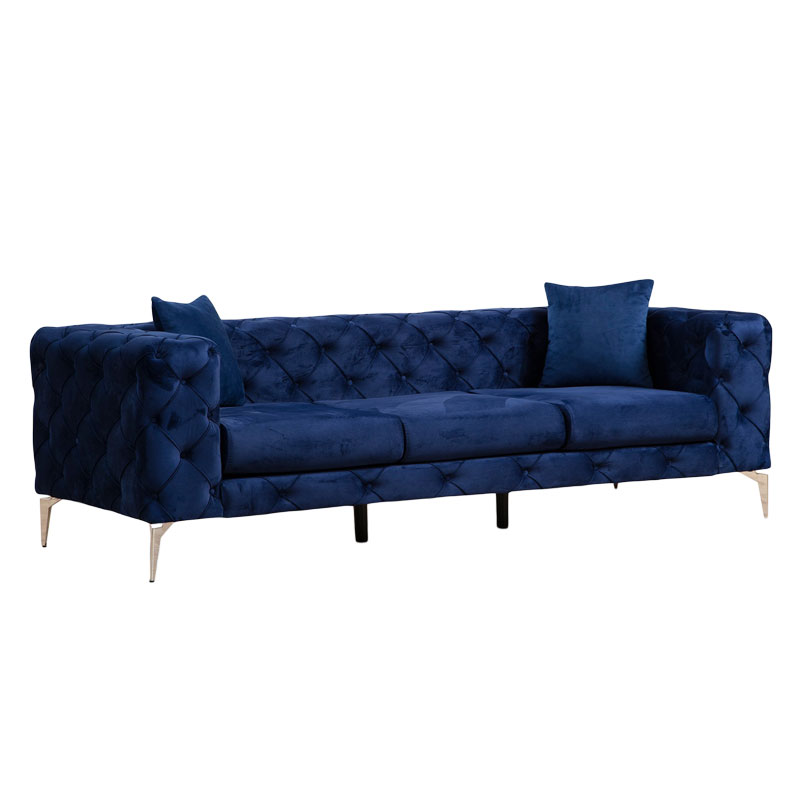 Καναπές 3θέσιος PWF-0579 pakoworld τύπου Chesterfield ύφασμα μπλε 237x90x73εκ 071-001353 Καναπές 3θέσιος PWF-0579 pakoworld τύπου Chesterfield ύφασμα μπλε 237x90x73εκ 071-001353
