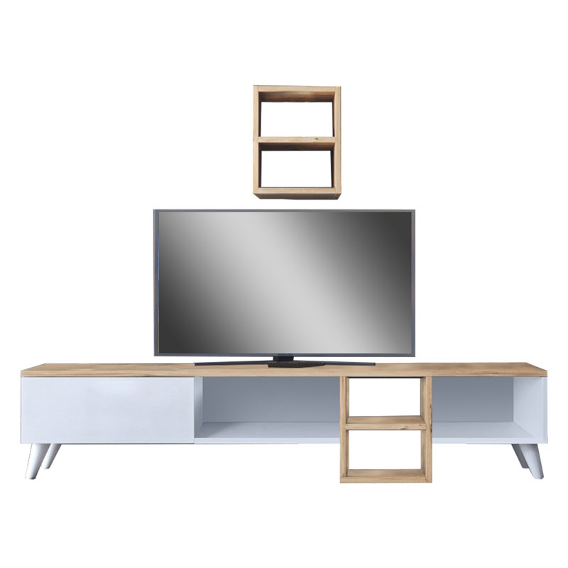 Σύνθετο σαλονιού PWF-0608 pakoworld καρυδί-λευκό 140x26x34.5εκ 071-001428 Σύνθετο σαλονιού PWF-0608 pakoworld καρυδί-λευκό 140x26x34.5εκ 071-001428