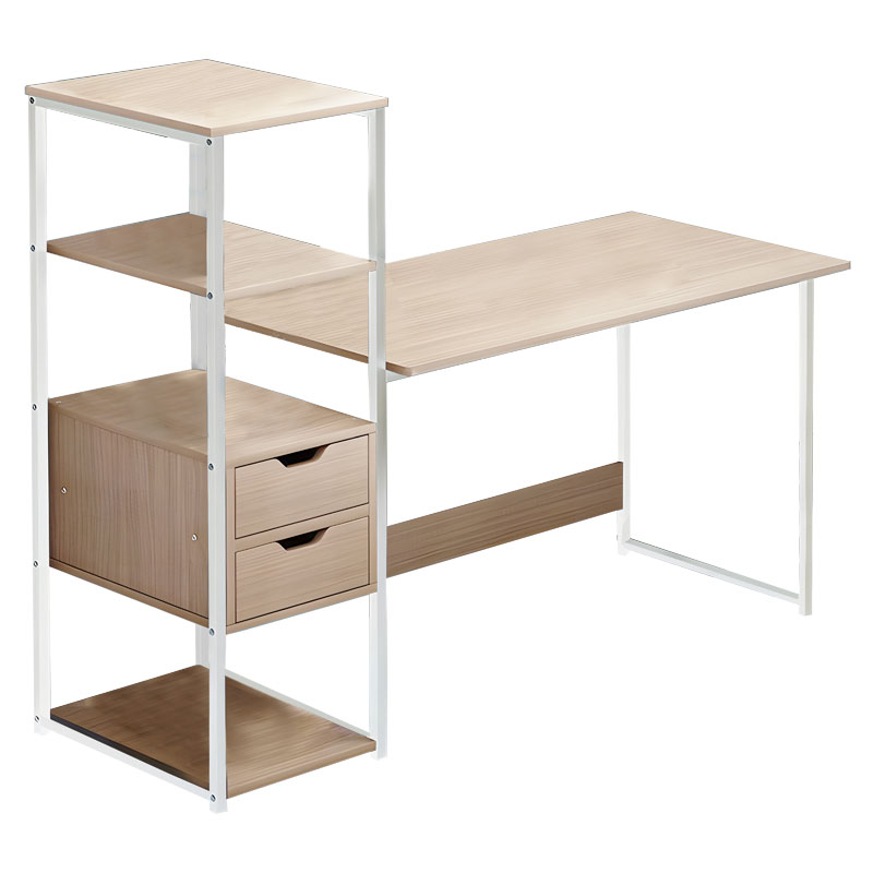 Γραφείο Zayn ΙΙ pakoworld με ραφιέρα-MDF φυσικό-λευκό 107x40x110εκ 072-000069 Γραφείο Zayn ΙΙ pakoworld με ραφιέρα-MDF φυσικό-λευκό 107x40x110εκ 072-000069