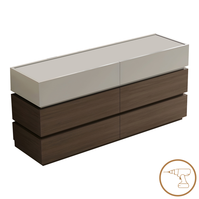 Intrahome Συρταριέρα Sonlen Intrahome mdf σε καρυδί-μπεζ απόχρωση 120x40x72εκ | SKU: INTRAPA-183111214