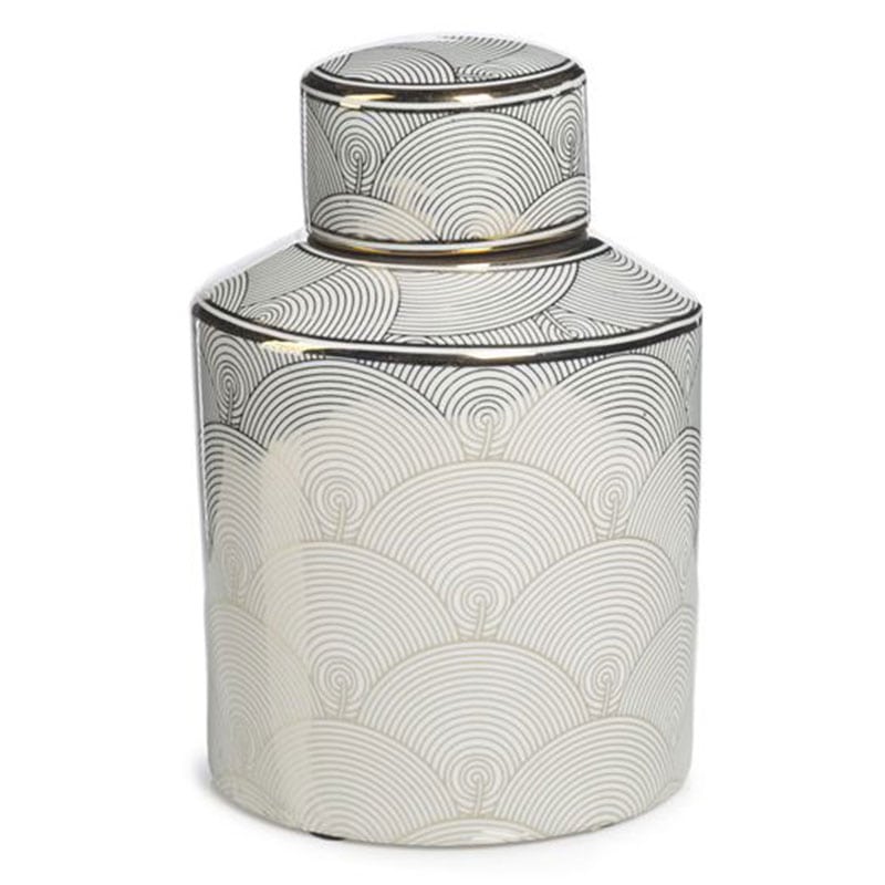 Artekko Shanghai Διακοσμητικό Χρυσό Δοχείο Πορσελάνης 24cm Artekko 082-2035