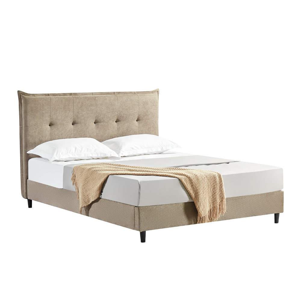 Liberta LIFE ΚΡΕΒΑΤΙ (ΓΙΑ ΣΤΡΩΜΑ 160x200cm) BEIGE 215x171xH115cm 215x171xH115cm 09-1948