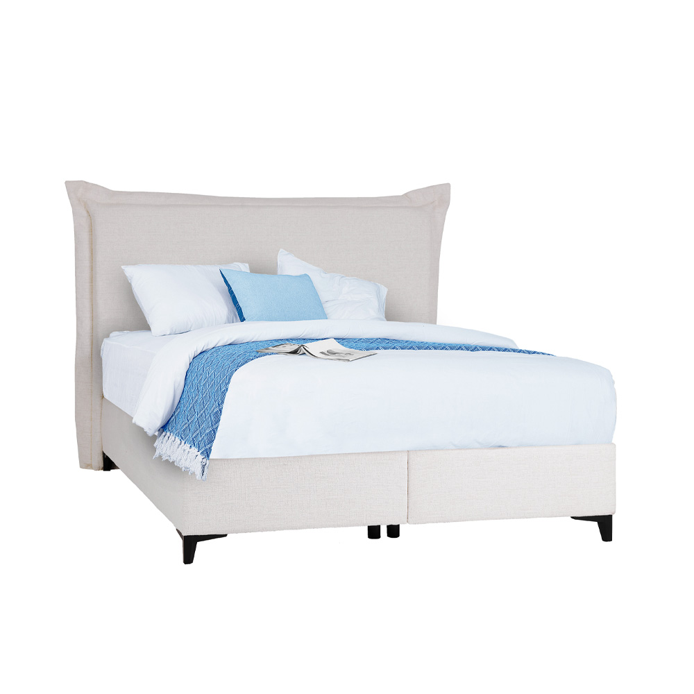 Liberta LONGWAVE ΚΡΕΒΑΤΙ ΜΕ ΑΠΟΘΗΚ. ΧΩΡΟ (ΓΙΑ ΣΤΡΩΜΑ 160x200cm) OFF WHITE 06-900 207x180xH140cm 207x180xH140cm 09-1991