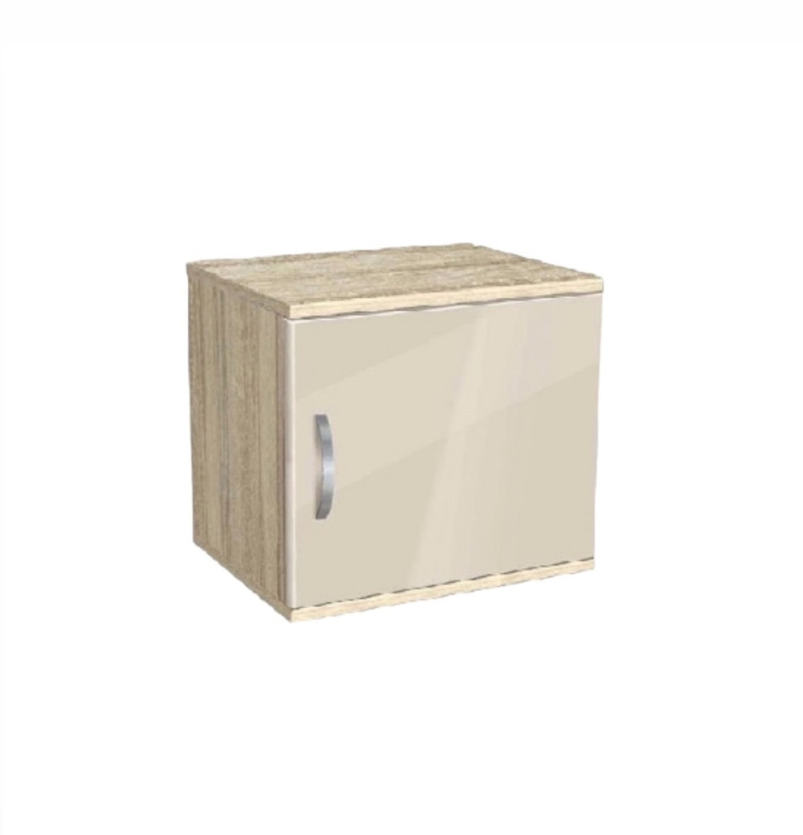 Κομοδίνο, AVA 1, Σονόμα/Κρεμ γυαλιστερό 39x40x50, Genomax Genom1219921935 Κομοδίνο, AVA 1, Σονόμα/Κρεμ γυαλιστερό 39x40x50, Genomax Genom1219921935