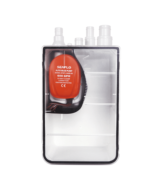 Σύστημα αντλίας ντουζιέρας SEAFLO 750GPH με πολλαπλές θύρες εισόδου - 12V - 3A FOUR-41331