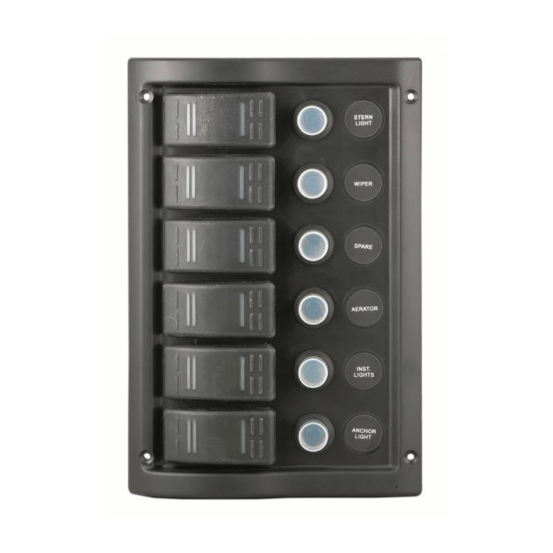 Ηλεκτρικός Πίνακας LED με 6 Διακόπτες και αυτόματη ασφάλεια. FOUR-12316