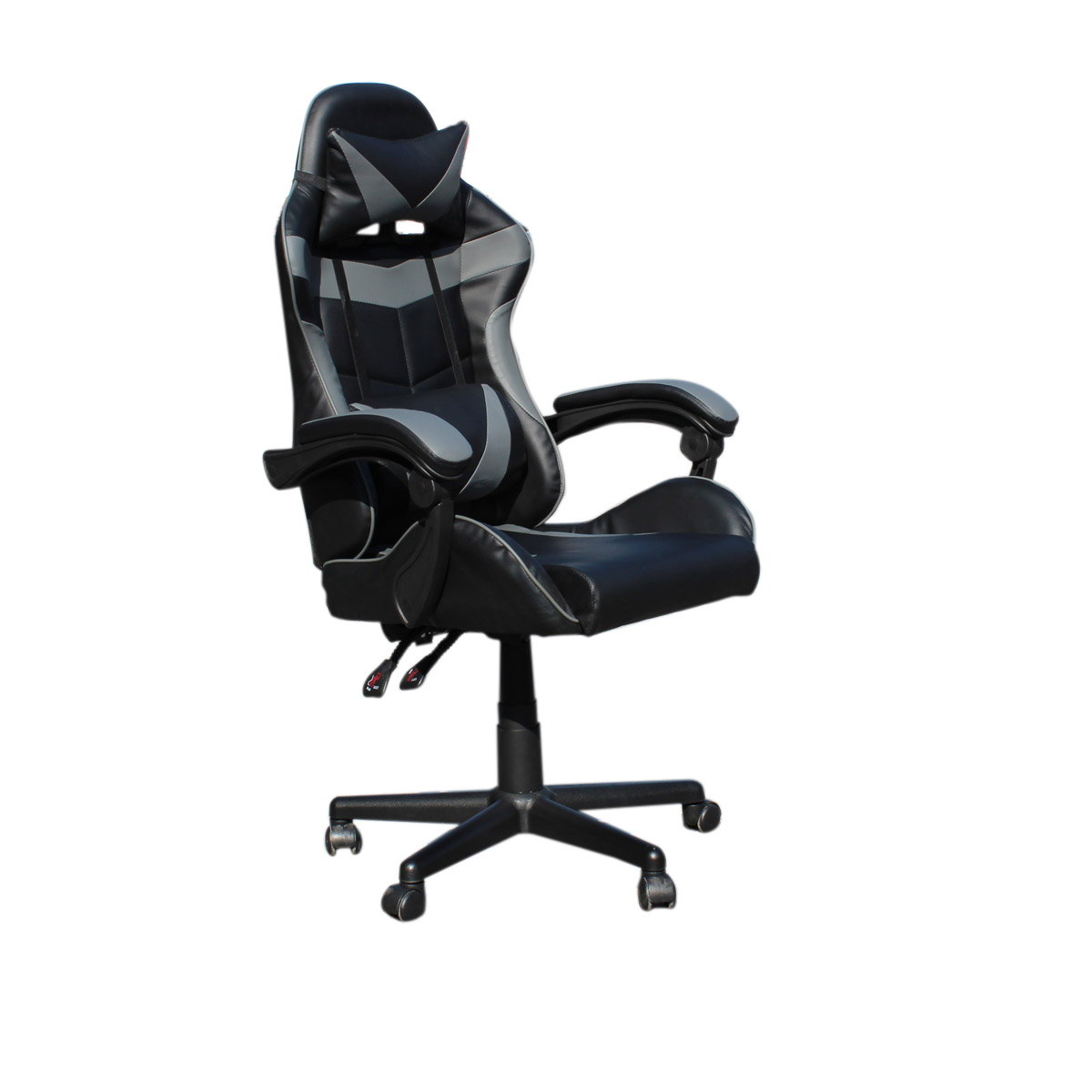Πολυθρόνα “GAMING” από PU/PVC με μαξιλάρι σε χρώμα μαύρο/γκρι 69x70x127/137 100-02633 Πολυθρόνα “GAMING” από PU/PVC με μαξιλάρι σε χρώμα μαύρο/γκρι 69x70x127/137 100-02633