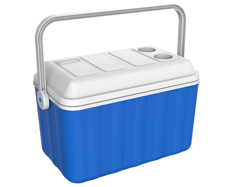 Φορητό ισοθερμικό ψυγείο 32lit. σε χρώμα μπλε-λευκό 56x32x35 100-02954