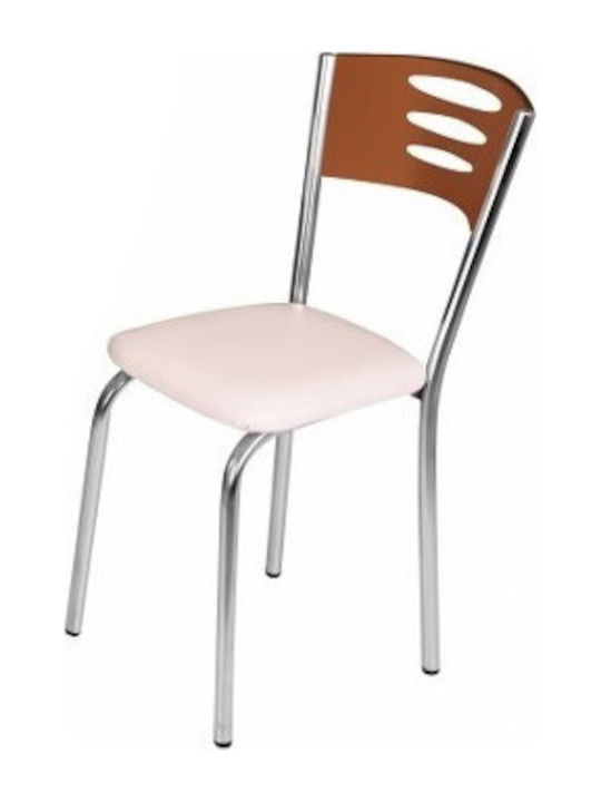 Καρέκλα “RONY” από μέταλλο/mdf σε χρώμα καρυδί 39x39x88 100-03056 Καρέκλα “RONY” από μέταλλο/mdf σε χρώμα καρυδί 39x39x88 100-03056