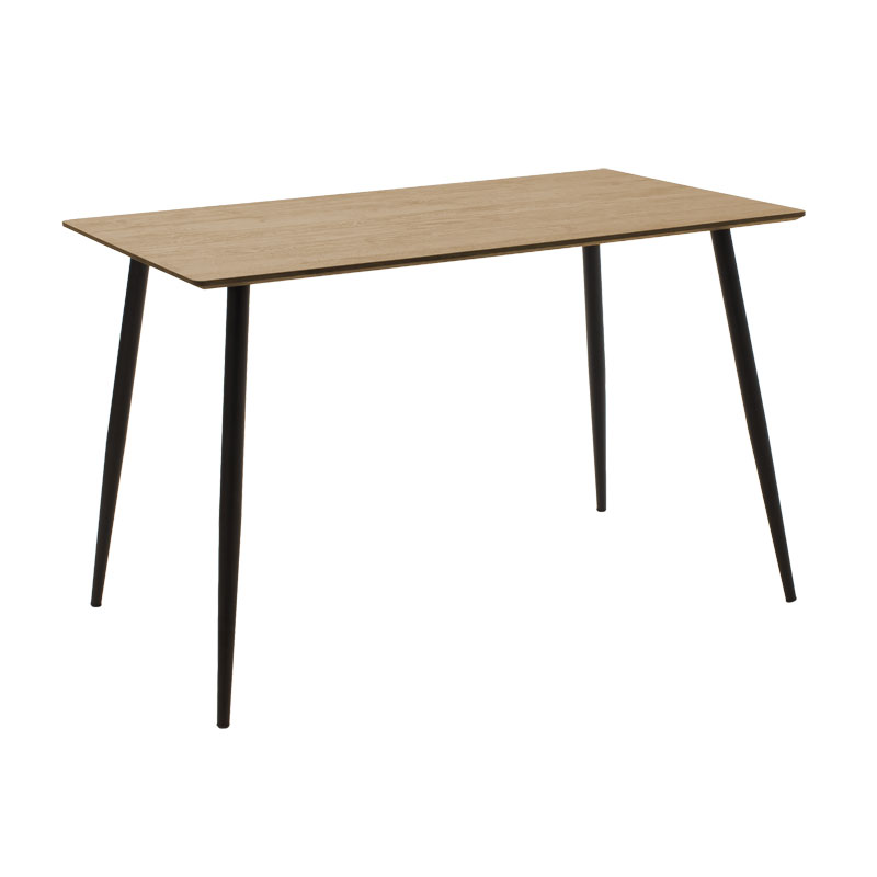 Τραπέζι “VALSE” MDF sonoma-μαύρο 140x80x76εκ 100-03254 Τραπέζι “VALSE” MDF sonoma-μαύρο 140x80x76εκ 100-03254