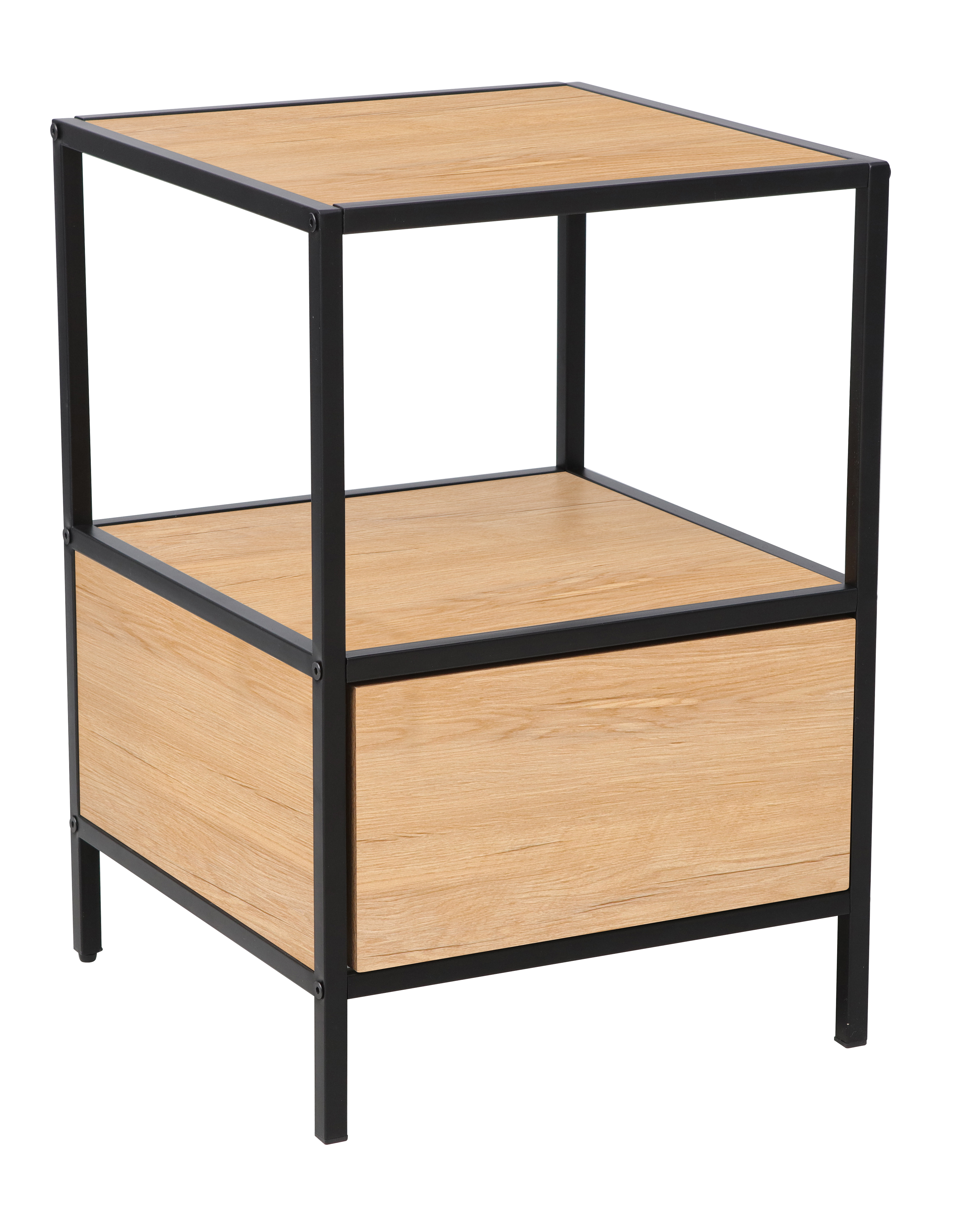 Βοηθητικό τραπέζι-κομοδίνο "Iso" σονόμα-μαύρο 40x40x59 100-03478