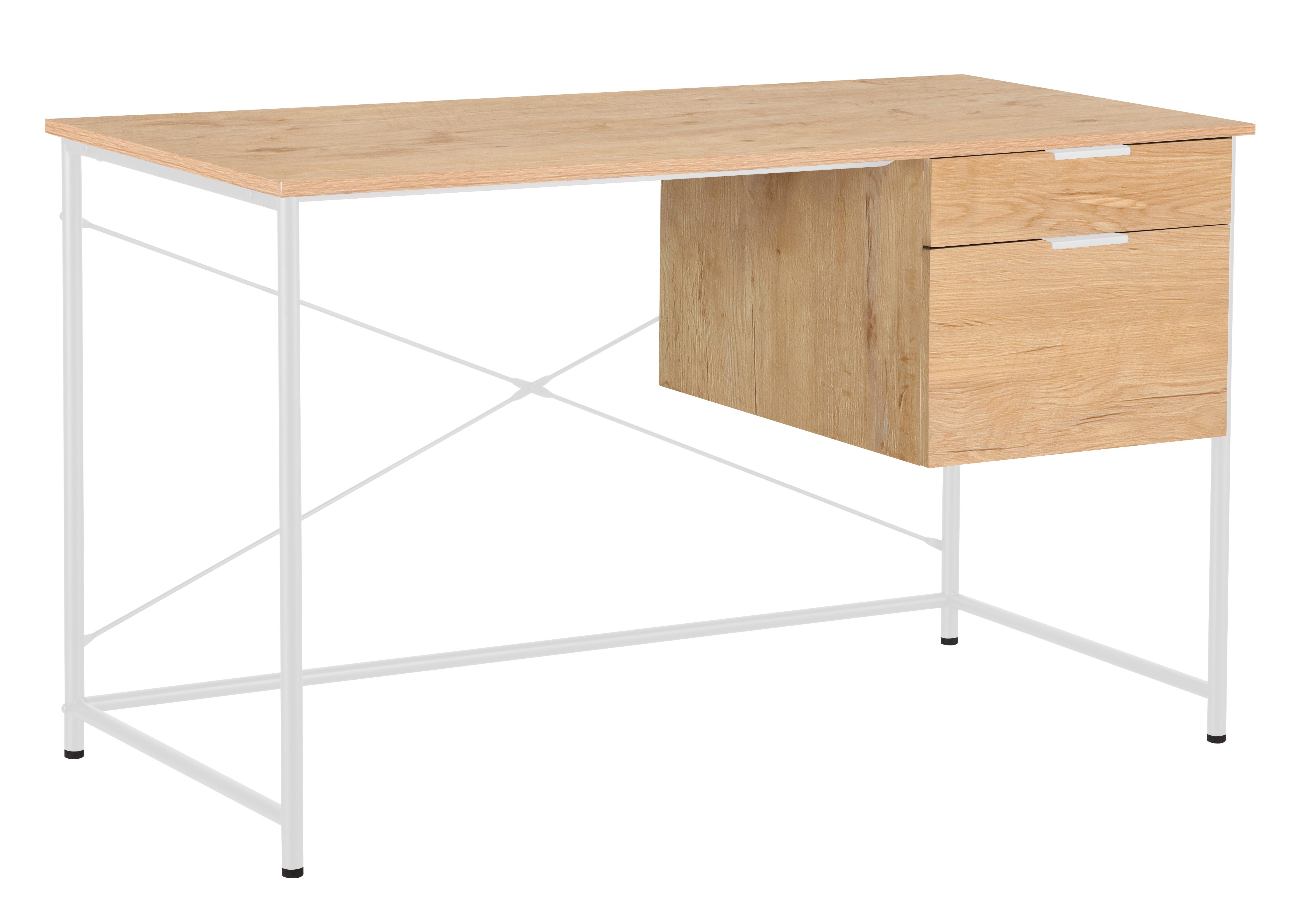 Γραφείο “Zen” με 2 συρτάρια σονόμα-λευκό 120x60x76 100-03481 Γραφείο “Zen” με 2 συρτάρια σονόμα-λευκό 120x60x76 100-03481