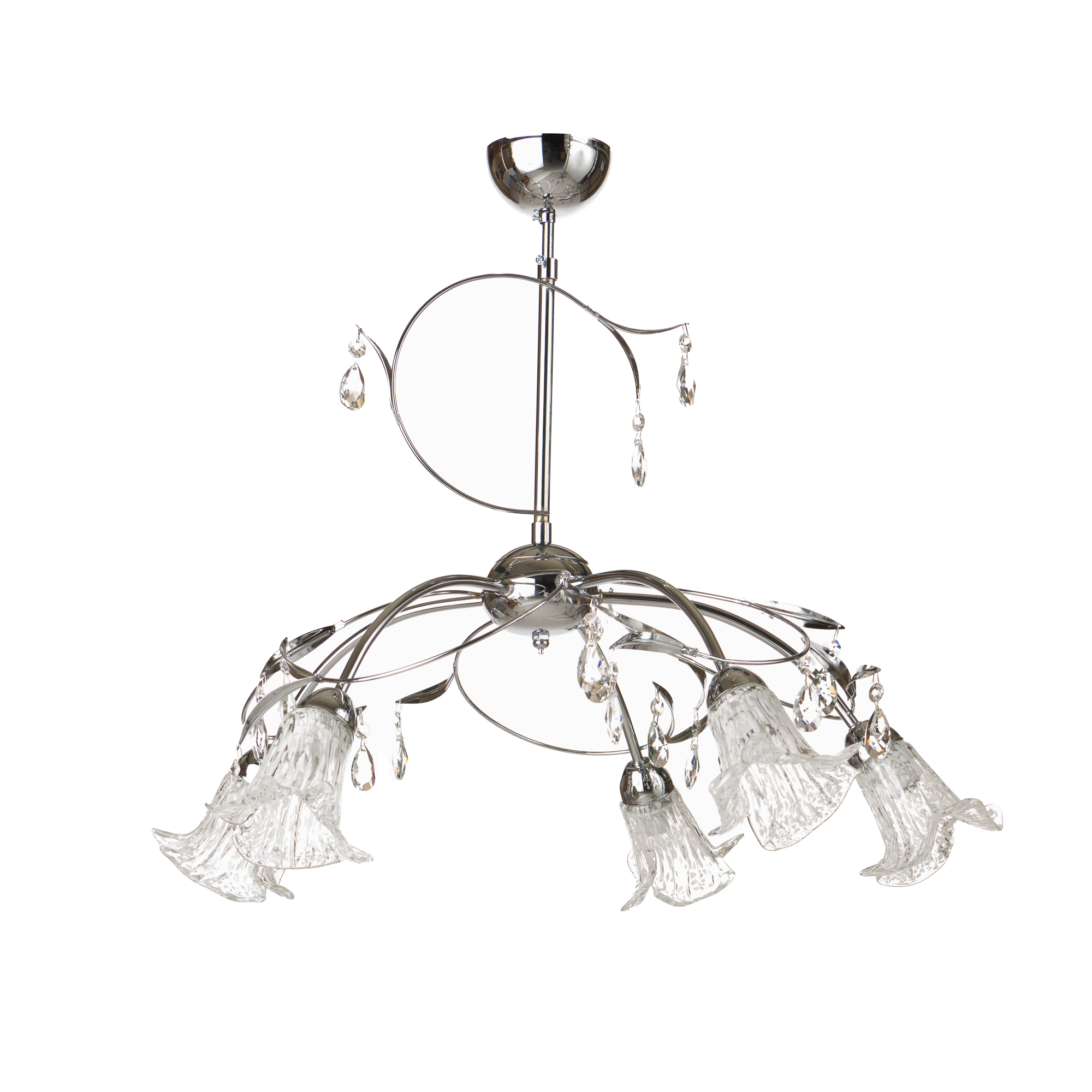 Φωτιστικό οροφής ''MELISSA'' chrome-νίκελ 5φωτο Ε14 100-03518