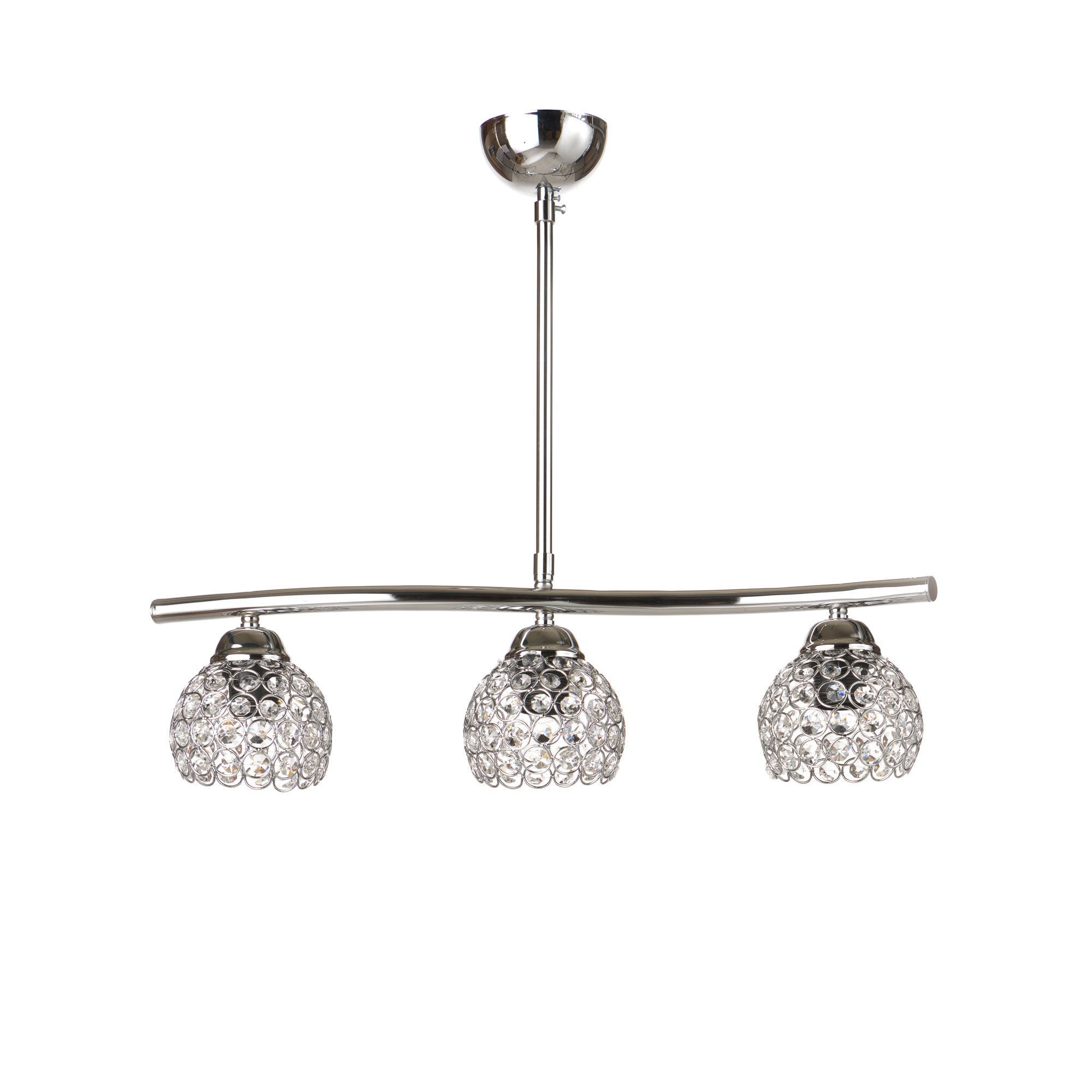 Φωτιστικό οροφής ”CAROLINA” chrome-νίκελ 3φωτο Φ15 Ε27 100-03526 Φωτιστικό οροφής ”CAROLINA” chrome-νίκελ 3φωτο Φ15 Ε27 100-03526