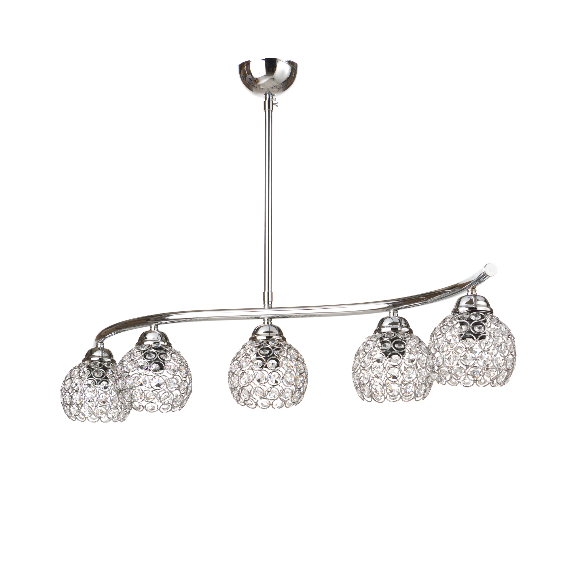 Φωτιστικό οροφής ”CAROLINA” chrome-νίκελ 5φωτο Φ15 Ε27 100-03528 Φωτιστικό οροφής ”CAROLINA” chrome-νίκελ 5φωτο Φ15 Ε27 100-03528