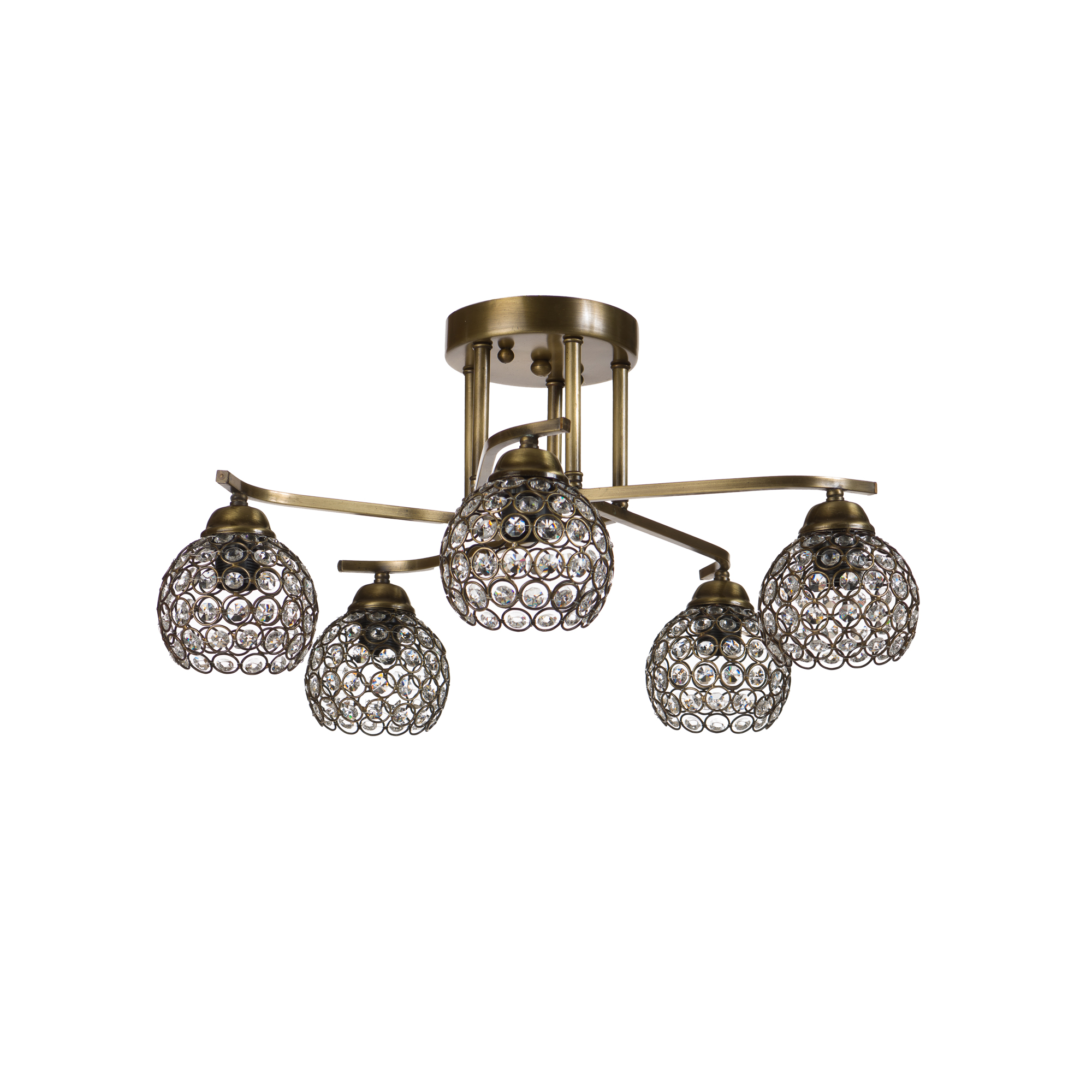 Φωτιστικό οροφής ''CAROLINA EXTRA'' bronze-οξυντέ 5φωτο Φ60 Ε27 100-03538